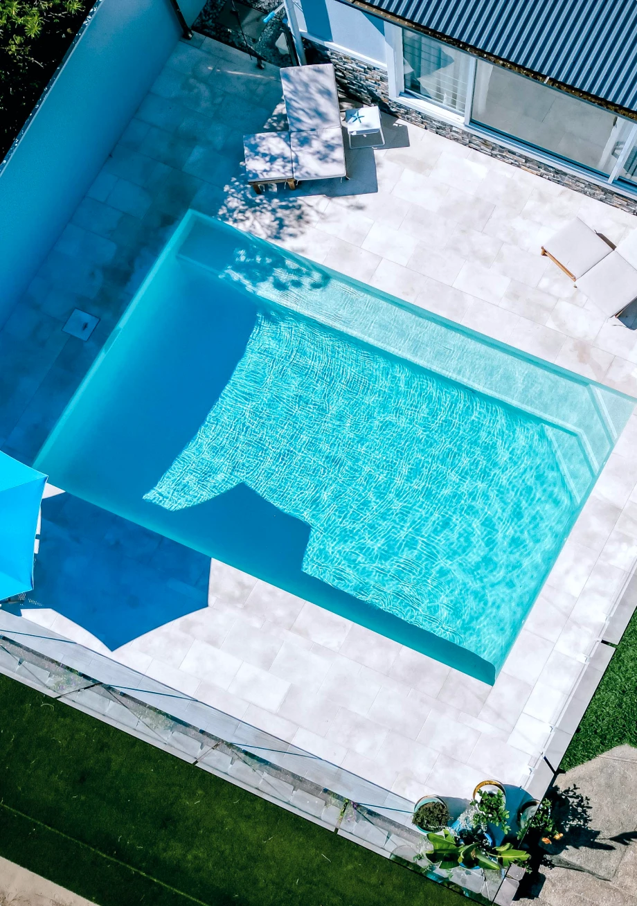 Geometric Pool from a drone shot