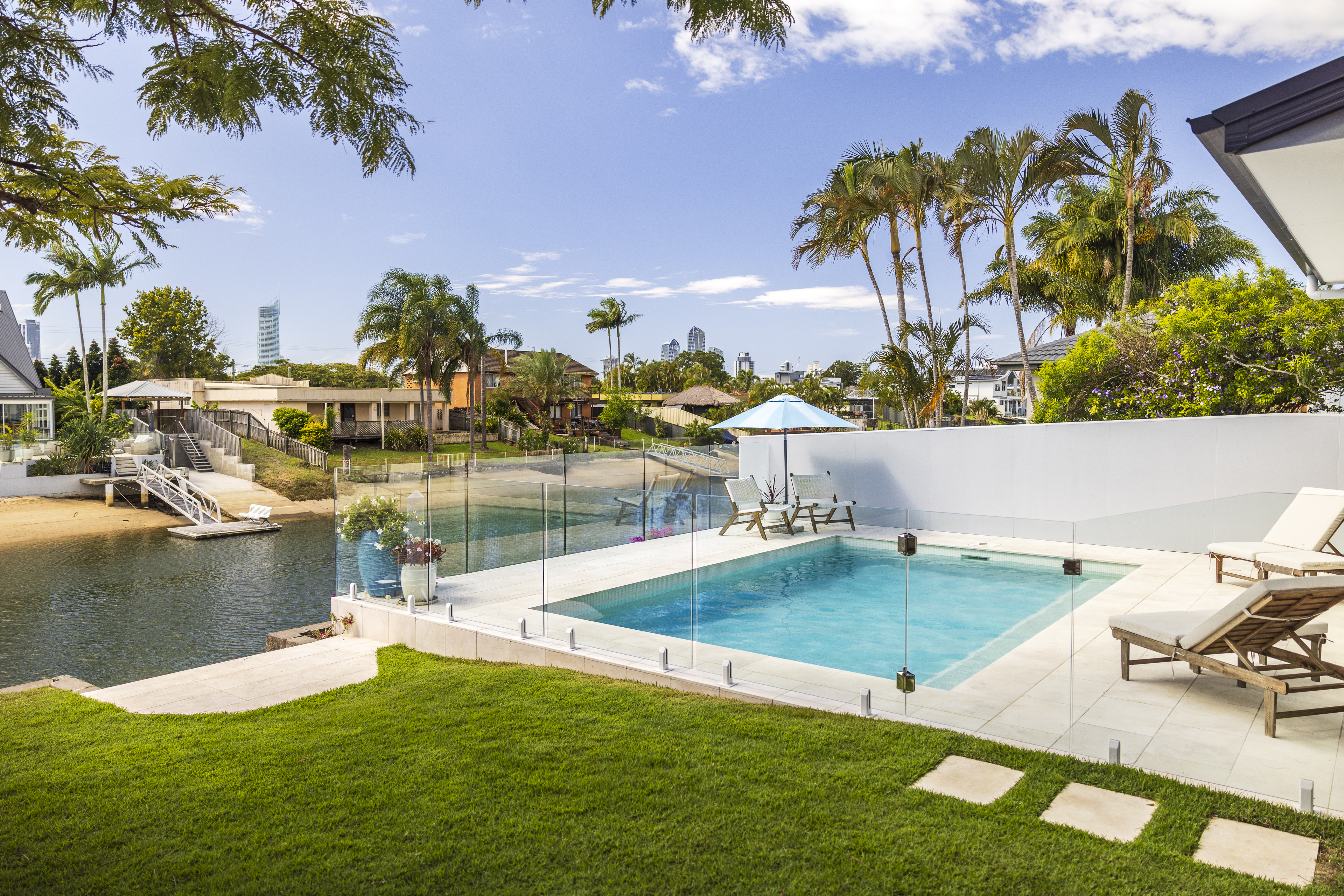 Pool In Backyard Of Gold Coast Home