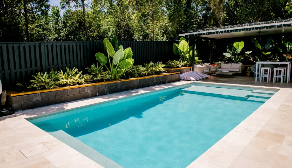 Concrete Square Swimming Pool Built By Pool Builders on the Gold Coast